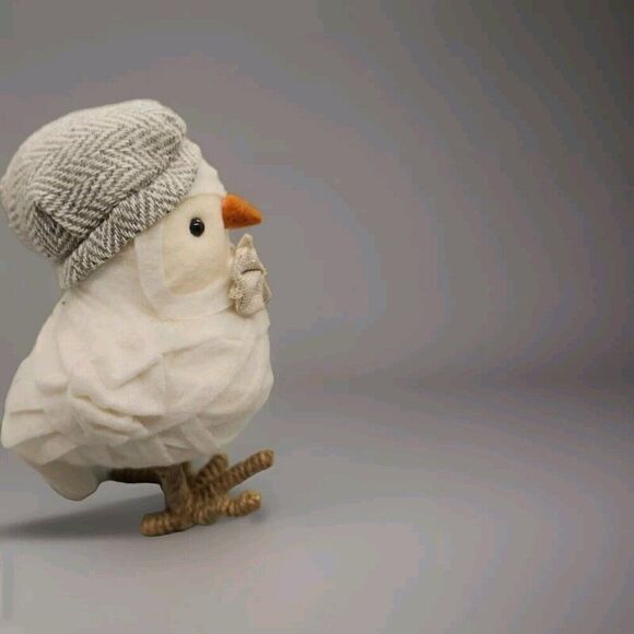 Target Christmas Bird Ready for Winter - White with Tweed Hat & Bow Tie - Rare! - Picture 2 of 4